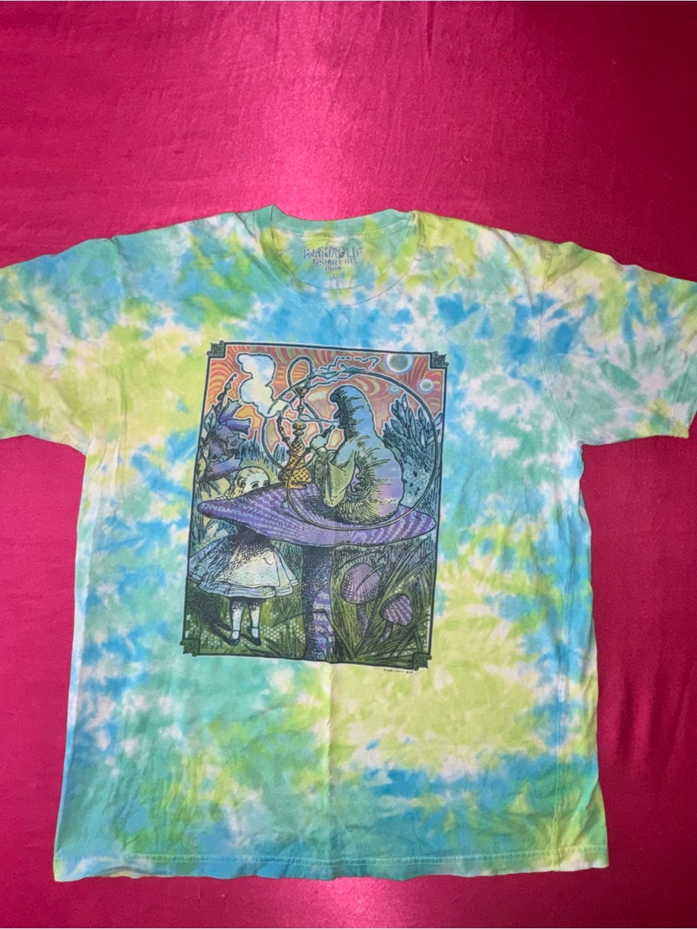 Tie-Dye Graphic Short Sleeve Tee - Blue & Green